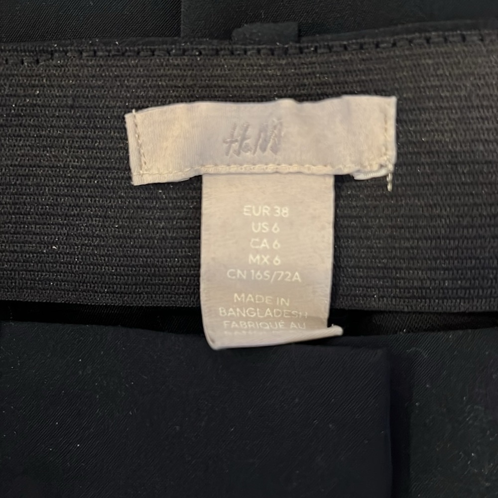 💖 H&M Wide Leg Navy Blue Dress Pants LIKE NEW EUC - Picture 7 of 8